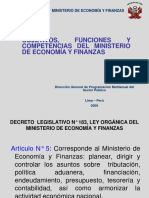 Objetivos, Funciones Y Competencias Del Ministerio de Economía Y Finanzas