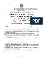 Prova de Ciencias Da Natureza Matematica 