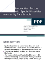 Structured Inequalities: Factors Associated With Spatial Disparities in Maternity Care in India