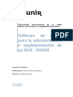 SASGSI: Software de apoyo para la administración e implementación de un SGSI