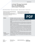 Efficacy of Myofunctional Therapy Associatedwith Voice Therapy in The Rehabilitationof Neurogenic Oropharyngeal Dysphagiaa Pilot Study
