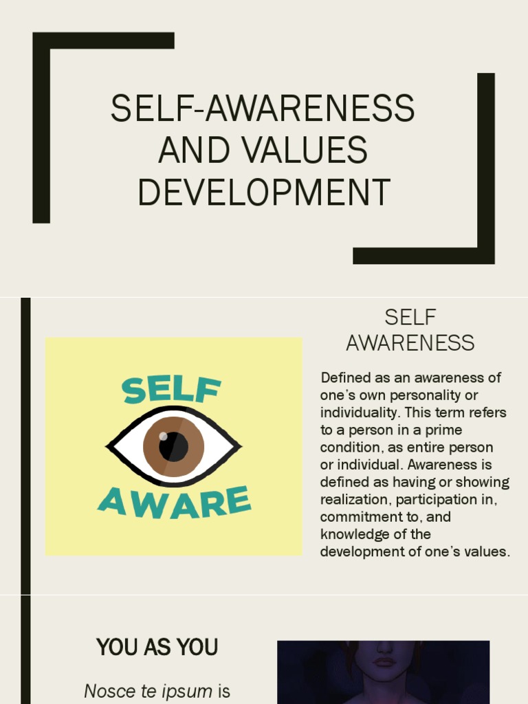 Self-Awareness and Values Development | PDF | Attitude (Psychology ...