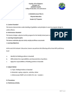 A Detailed Lesson Plan in Physical Education Grade 8 - 1 Quarter