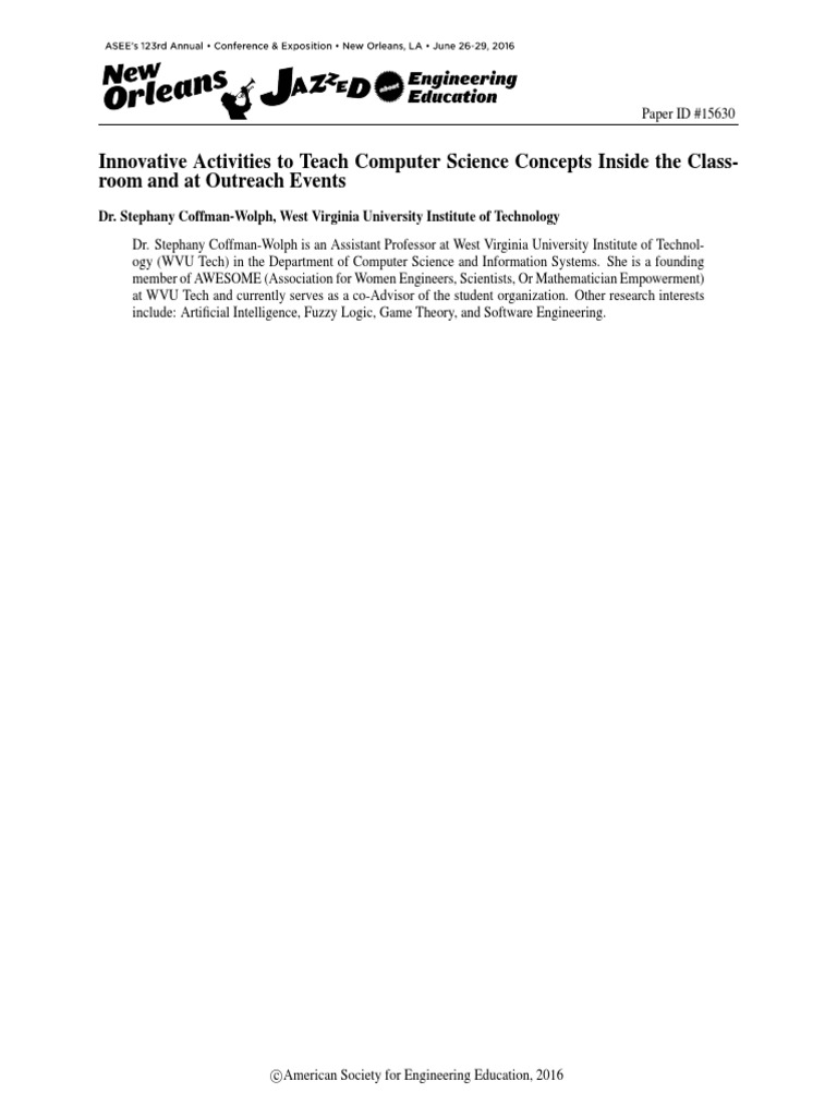 Engaging Computer Science Activities | PDF | Data Type | Class ...