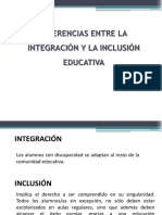 Diferencias Entre La Integración Y La Inclusión Educativa