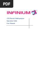 ATS Electric Multi-Purpose Operation Table User Manual