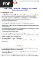 Cabinet Mission - Plan Balkan - Mountbatten Plan - Indian Independence Act of 1947 Iasmania - Civil Services Preparation Online ! Upsc - Ias Study Material