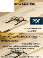 Marginal Costing: by - Jatin Pundhir I.I.L.M Cms