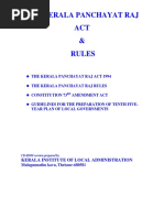 Kerala Panchayati Raj Act 1994 and Rules PDF