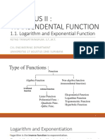 Calculus Ii - Transcendental Function1.1