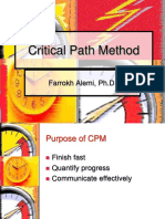 Critical Path Method: Farrokh Alemi, PH.D