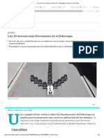 Los 10 Errores Más Frecuentes en El Liderazgo - Fortuna - Cinco Días