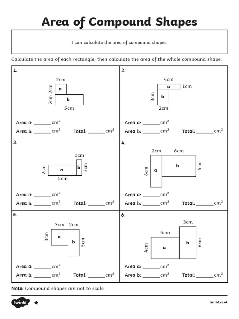 Area of Compound Shapes Worksheet | PDF | Geometric Objects | Geometric ...
