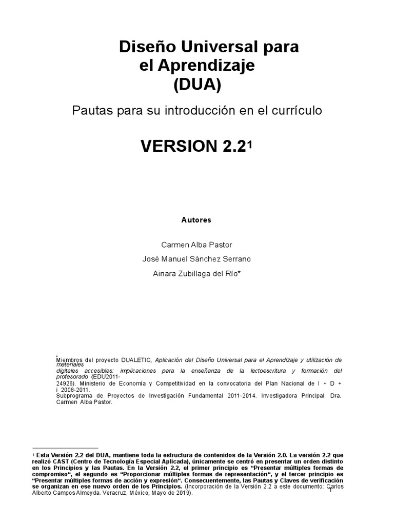 Dua Version 2.2 | PDF | Plan de estudios | Aprendizaje