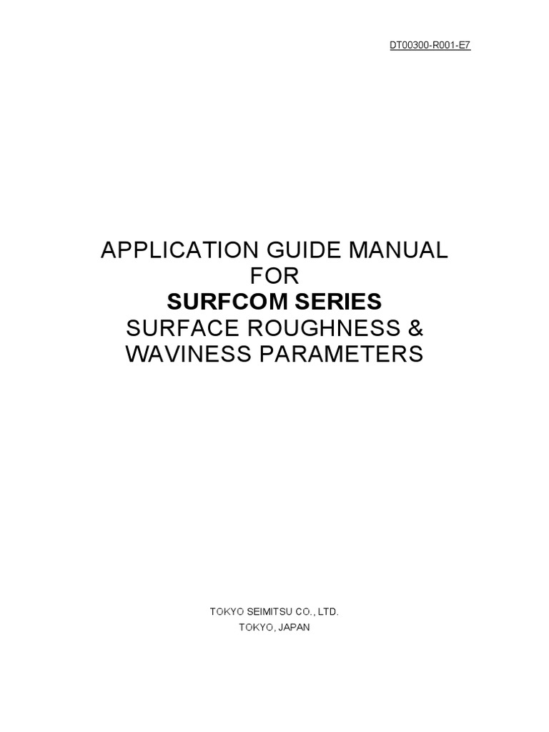 Surface Finish Parameters Guide | PDF | Surface Roughness | Physics
