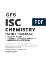 ISC Chemistry Practical Paper 2 2014 Solved Paper