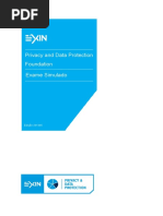 Simulado Gabaiito Exin Privacy and Data Protection Foundation