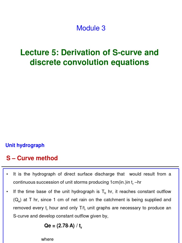 S-Curve and Convolution in Hydrology | PDF | Teaching Mathematics | Nature