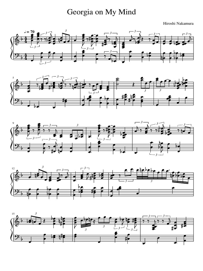 Georgia On My Mind PDF | PDF