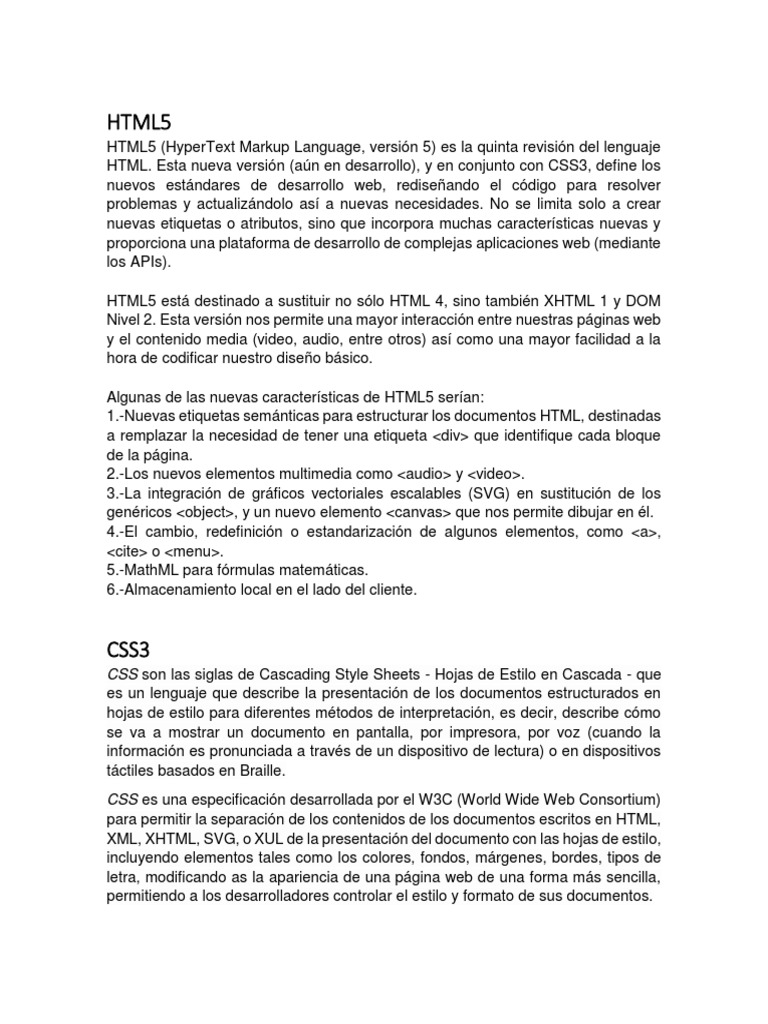 HTML5, CSS3 y JavaScript: Guía Básica | PDF | Hojas de estilo en ...