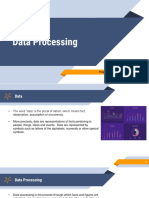 Data Processing: Prepared By: John Carl P. Macasero