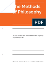The Methods of Philosophy 