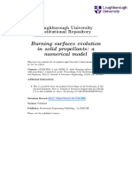 Burning Surfaces Evolution in Solid Propellants: A Numerical Model