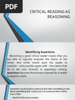 Lesson 8 Critical Reading As Reasoning