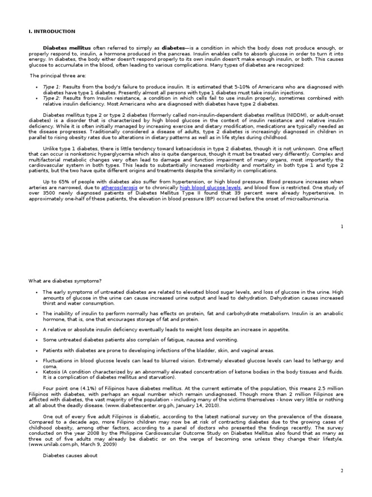 DM Type II Report | Download Free PDF | Diabetes Mellitus Type 2 ...