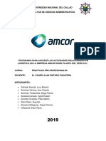 Propuesta para agilizar actividades logísticas en almacén de productos terminados de Amcor Rigid Plastic del Perú S.A