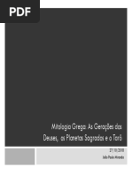 As Gerações Mitológicas o Tarô e a Astrologia