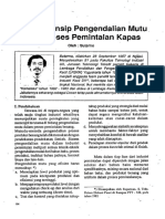 Prinsip Pengendalian Mutu Pemintalan Kapas