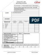 Ficha de Avaliação de TCC Farmácia - Pôsteres 2018