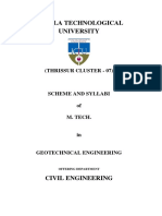 Scheme and Syllabus of M.tech. Geotechnical Engineering - KTU, Thrissur, Cluster