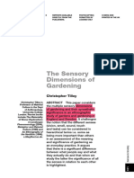 The Sensory Dimensions of Gardening: Christopher Tilley