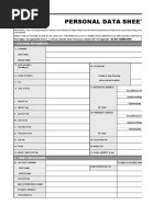 Personal Data Sheet