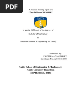 A Practical Training Report On: Amity School of Engineering & Technology Amity University Rajasthan (SEPTEMBER, 2015)