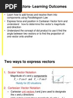 Engineering Mechanics Vectors and Scalars