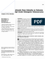 Influence of Methotrexate Dose Intensity on Outcome