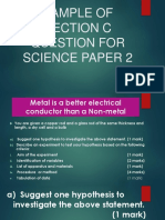 Section C Science Question