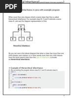 Hierarchical Inheritance in Java With Example Program