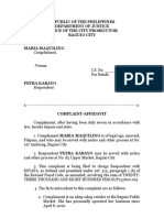 Estafa Complaint Affidavit