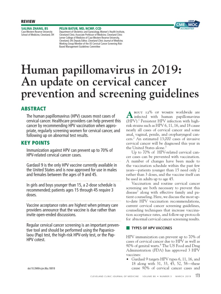 Zhang HPV | PDF | Cervical Cancer | Neoplasms