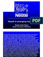 Nestlé in Emerging Markets: Roddy Child-Villiers Head of Investor Relations