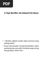 6 Topi Berfikir Ala Edward de Bono