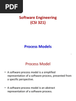 Software Engineering (CSI 321) : Process Models