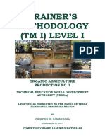 Trainer S Methodology (TM I) Level I: Organic Agriculture Production NC Ii