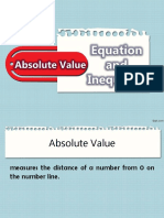 CUATERNO - Equation and Inequalities Involving Absolute Value
