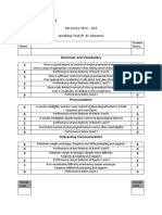 KET Speaking Assessment Sheet