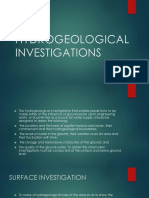 Hydrogeological Investigations